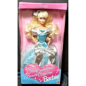 Silver Sweetheart Barbie 1994 Sears Exclusive #12410 NRFB Vintage Silver Glam